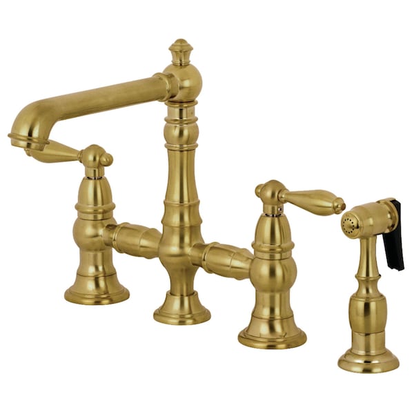 KS7277ALBS Kitchen Faucet W/ Side Sprayer, Brushed Brass